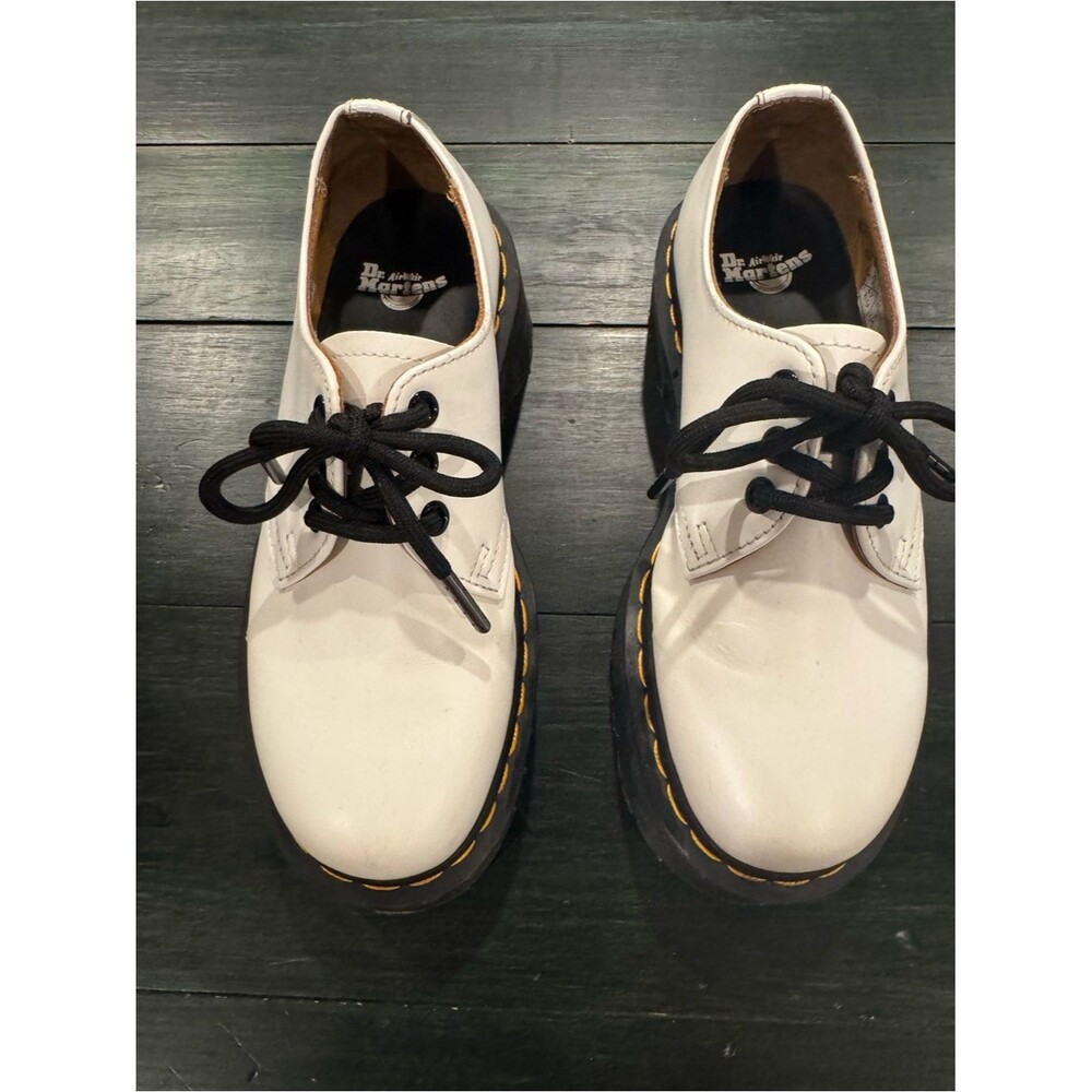 White leather Dr. Martens 1461 Quad Retro platform shoes Women’s Size 6